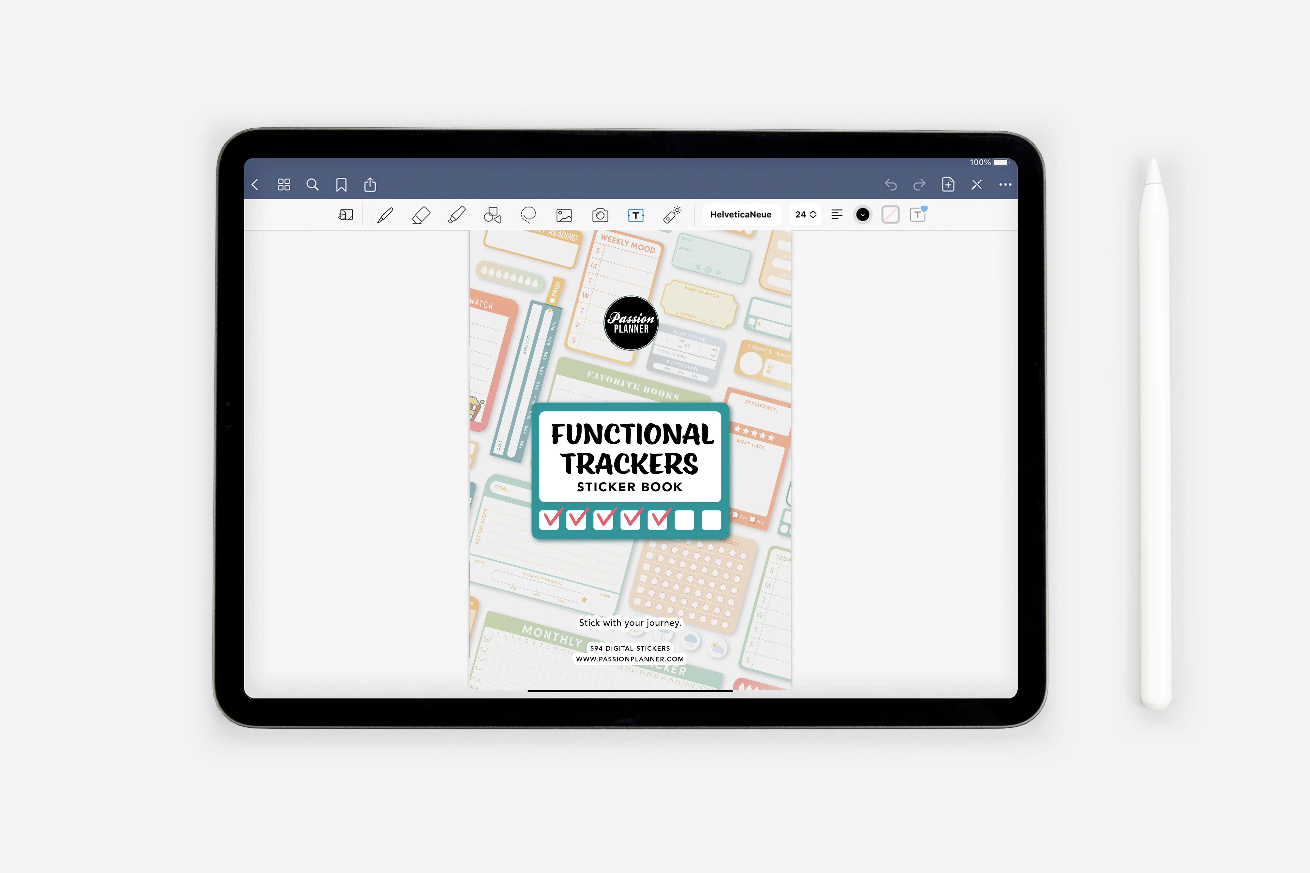 Digital Functional Trackers Sticker Book