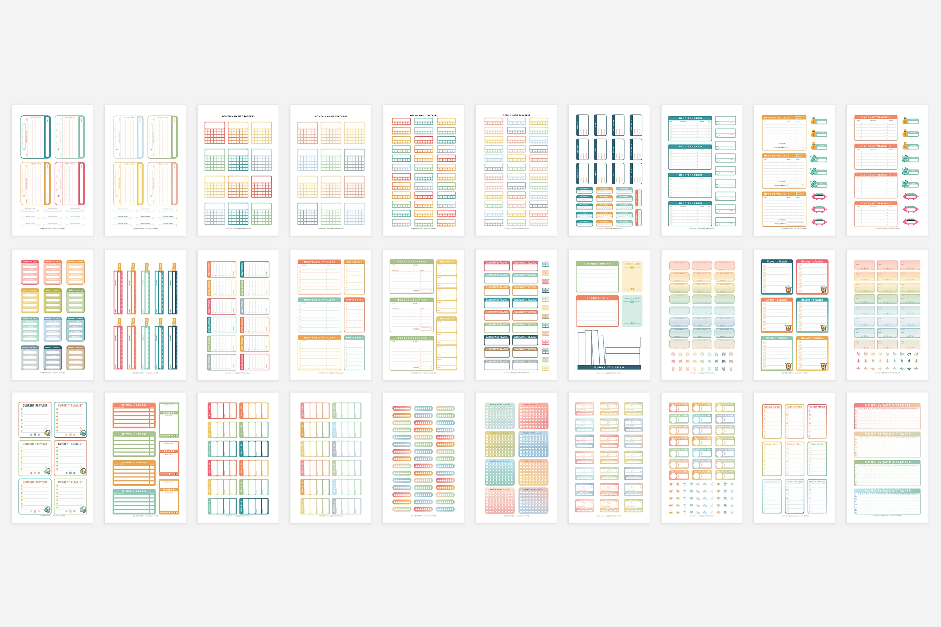 Digital Functional Trackers Sticker Book - Image 2