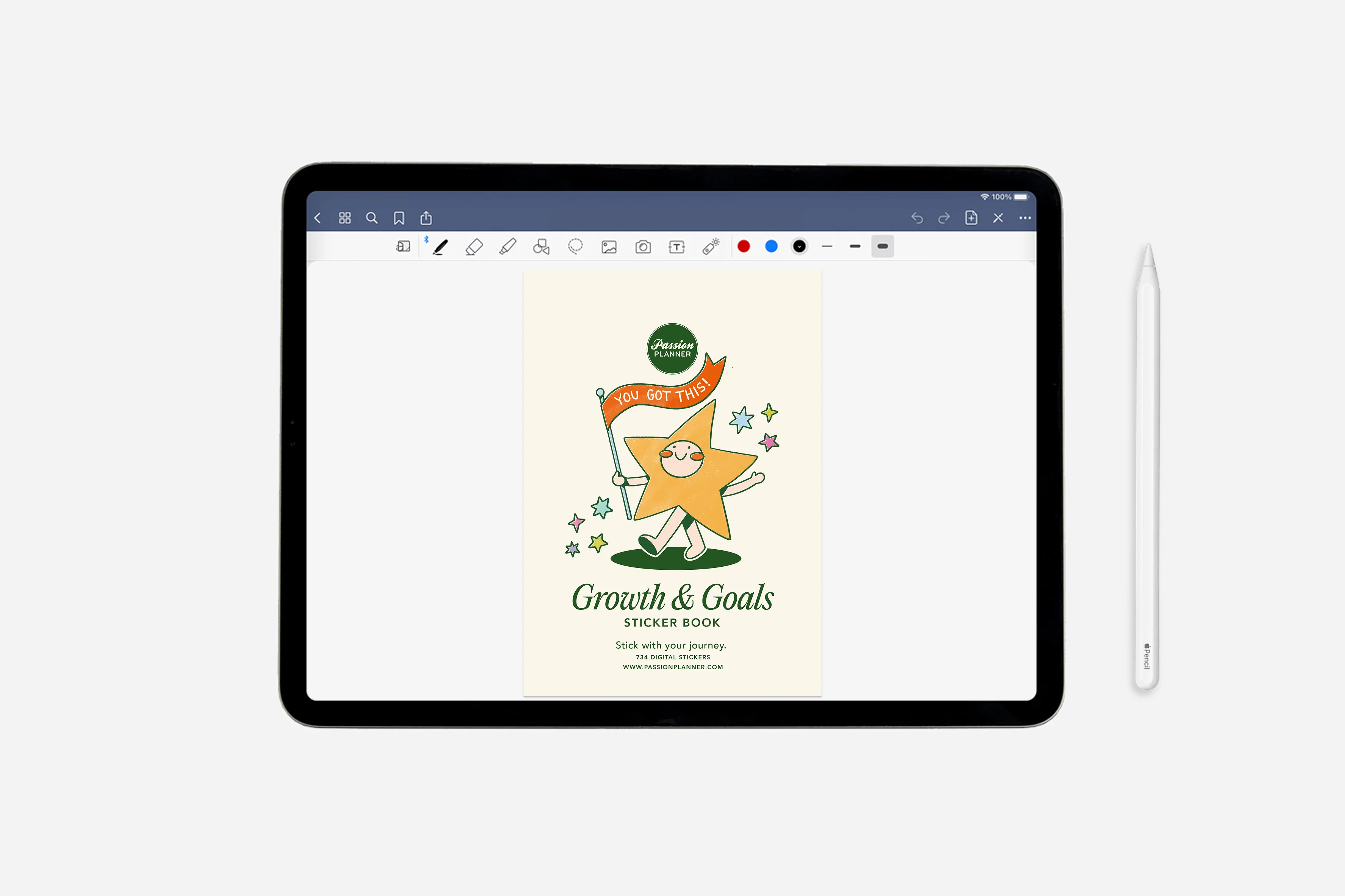Digital Growth and Goals Sticker Book