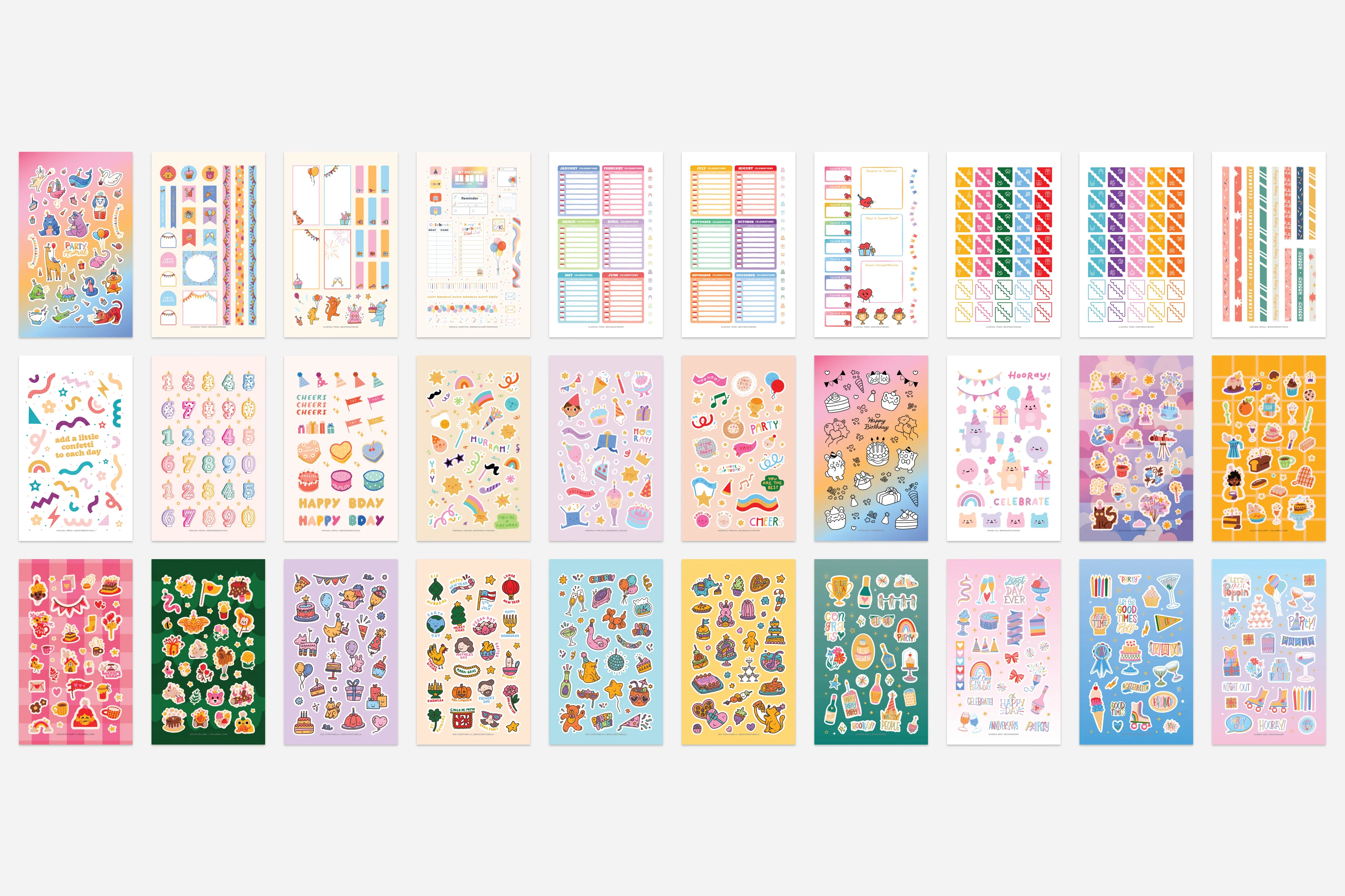 Digital Let's Celebrate! Sticker Book - Image 2