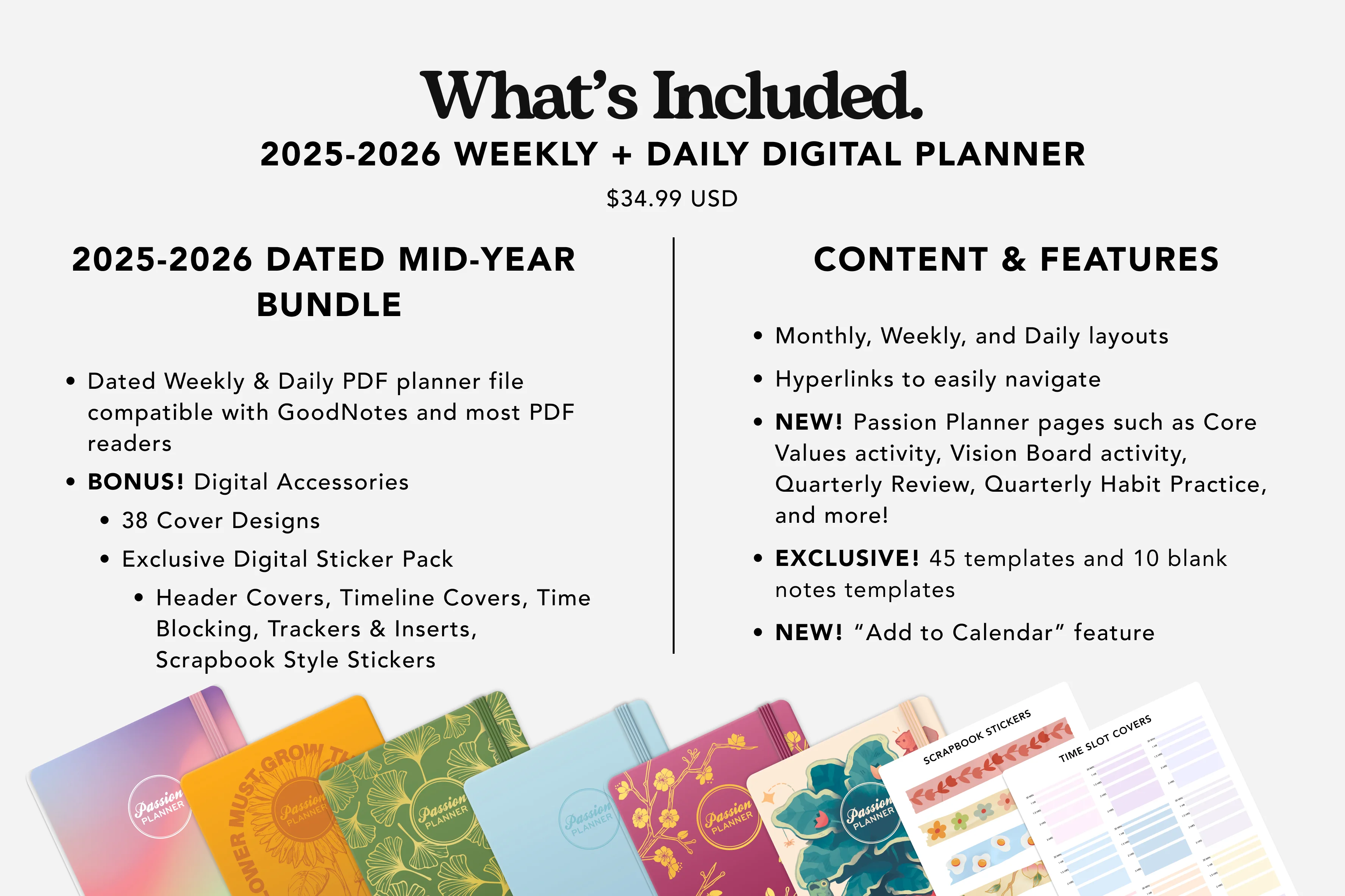 Digital Mid-Year Planner - 2025-2026 Weekly & Daily - Rainbow Prisma Bundle - Image 4