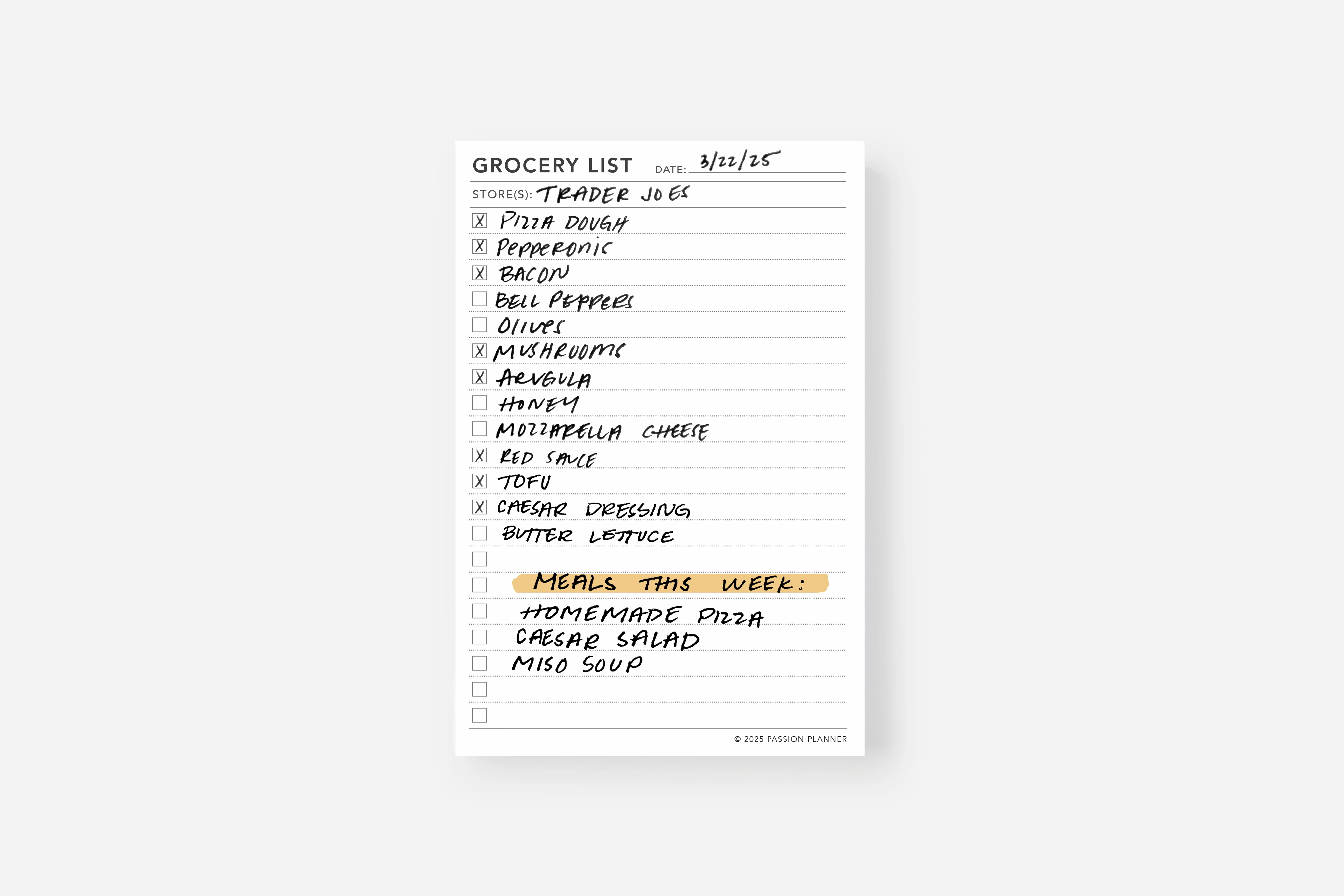 Notepad Insert - Grocery List - Image 3
